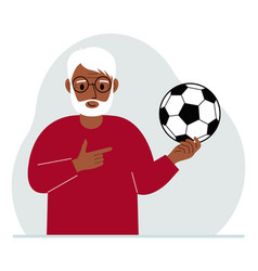 A Man Holds Soccer Ball In His Hand The Concept