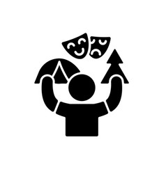 Camp Counselor Black Glyph Icon