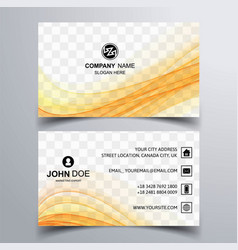 Yellow Wavy Business Card