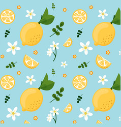 Flat Design Fruit And Floral Pattern