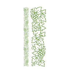 Grape Vertical Design Element Vine Leaves