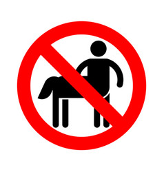 Stop Centaur Red Prohibitory Sign Half Man Half