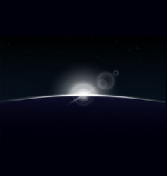 Sun Rising Over Planet On Outer Space - Sunrise