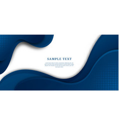 Abstract Template Blue Wavy Curve Shape Design