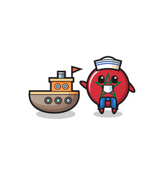 Character Mascot Of Morocco Flag As A Sailor Man