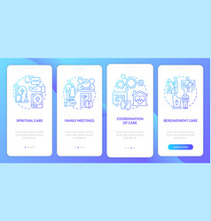 Hospice Care Blue Gradient Onboarding Mobile App