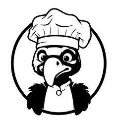 Cute Cartoon Penguin In Chef Hat And Uniform