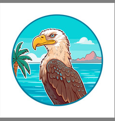 Eagle Cute Funny Cartoon Kawaii Colorful