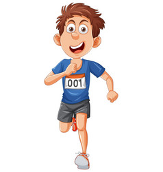 Energetic Runner Cartoon Character