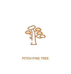 Pitch Pine Tree Concept 2 Colored Icon Simple