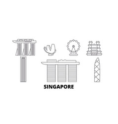 Singapore City Line Travel Skyline Set