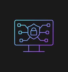 Online Safety Gradient Icon For Dark Theme