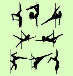 Pole Dancer Silhouettes