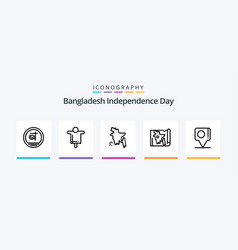 Bangladesh Independence Day Line 5 Icon Pack