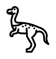 Compsognathus Dinosaur Animal Line Icon