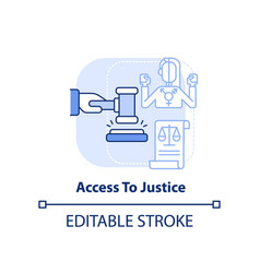 Access To Justice Light Blue Concept Icon