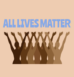 All Lives Matter Lettering With Hand Drawn