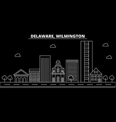 Wilmington Silhouette Skyline Usa