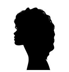 Woman Head Black And White Silhouette