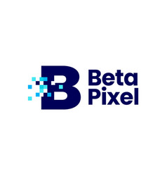 B Letter Pixel Mark Digital 8 Bit Logo Icon