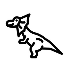 Dilophosaurus Dinosaur Animal Line Icon