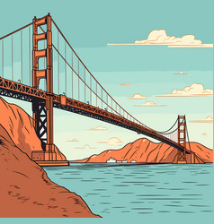 Golden Gate Bridge Hand-drawn