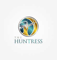 Huntress Archery Elegant Logo Symbol