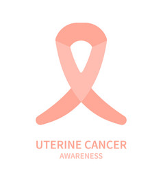 Uterine Cancer Peach Ribbon For Awareness Day