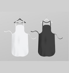 White And Black Chef Apron Mockup Set Textile