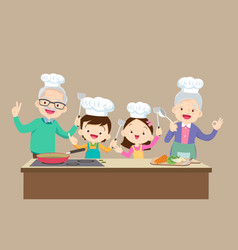 Cute Happy Family Cooking Meal Kitchen 2