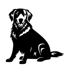 Golden Retriever Black Icon On White Background