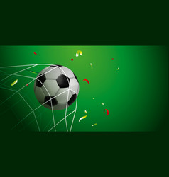 Soccer goal on white background Royalty Free Vector Image