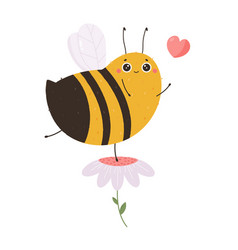 Cute Bee Dancing On A Flower