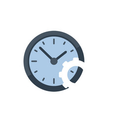 Office Hour Icon Flat Flexible Work