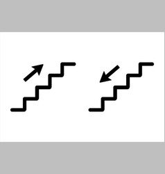 Outline Stairs Icon Side View