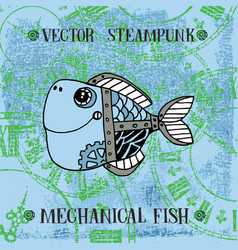 Steampunk Mechanical Metallic Cute Fish