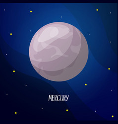 Cartoon Mercury Planet For Kids Education Solar