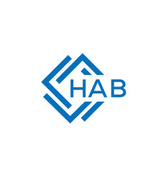 Hab Letter Logo Design On White Background