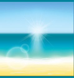 Summer Background Blurred Beach Sun Sky