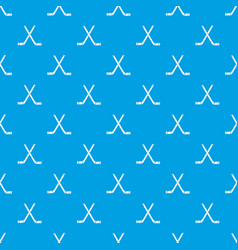 Two Crossed Hockey Sticks Pattern Seamless