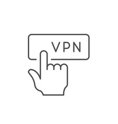 Vpn Turning On Line Outline Icon