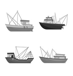 Design Sea And Speedboat Icon Set