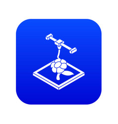 Flower D Printing Icon Blue