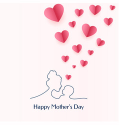 Happy Mothers Day Celebration Card With Mom And