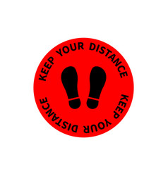 Keep Your Distance And Be Healthy Icon Red Circle