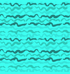 Seamless Blue Waves Free Hand Dry Brush Sea Style