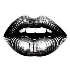 Mouth Black Color Isolated