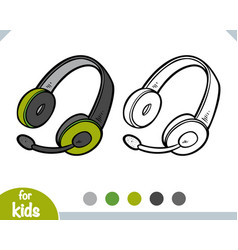 Coloring Book For Kids Headphones