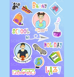 Stickers On The School Theme Ai For Study