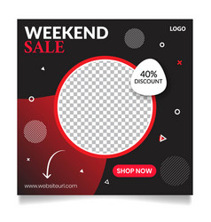 Weekend Big Offer Sale Social Media Instagram Post